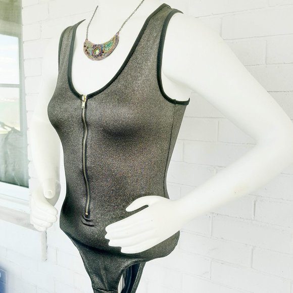 Vintage Metallic Gold Body Suit - Picture 3 of 6